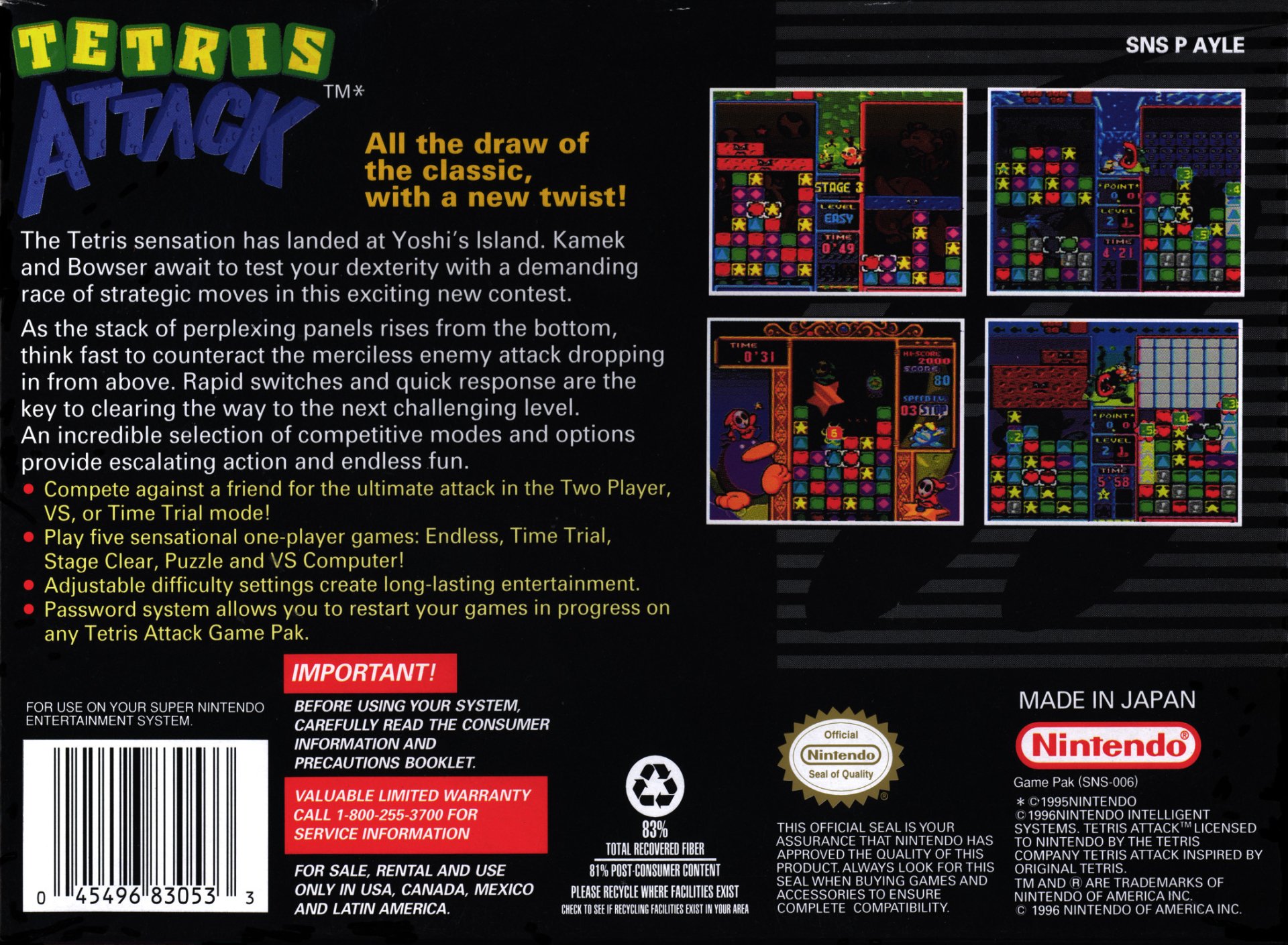 video game Tetris Attack Image