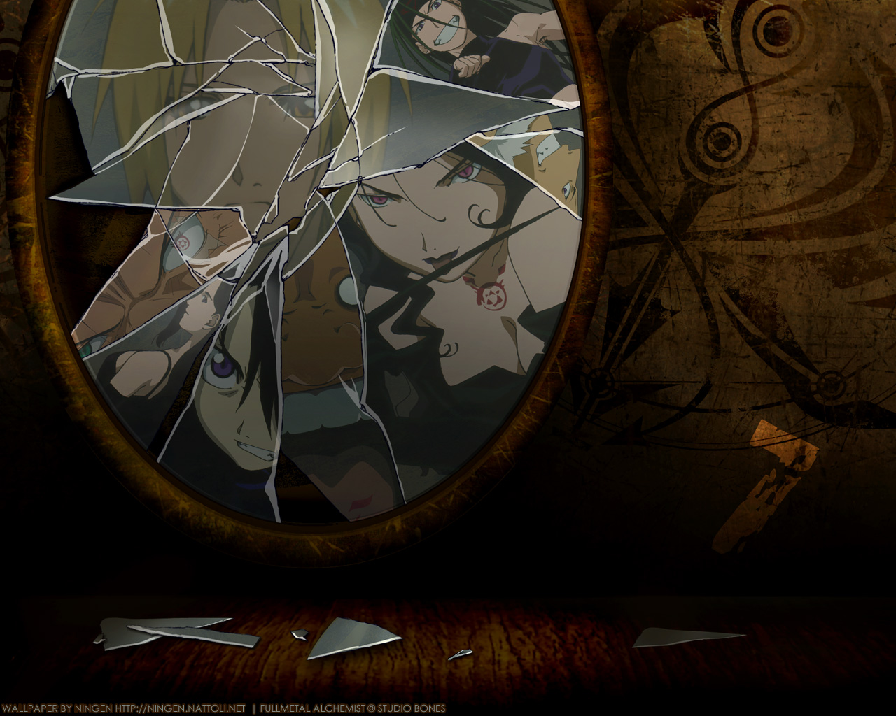 Reflections of Lust and Edward Elric in Fullmetal Alchemist