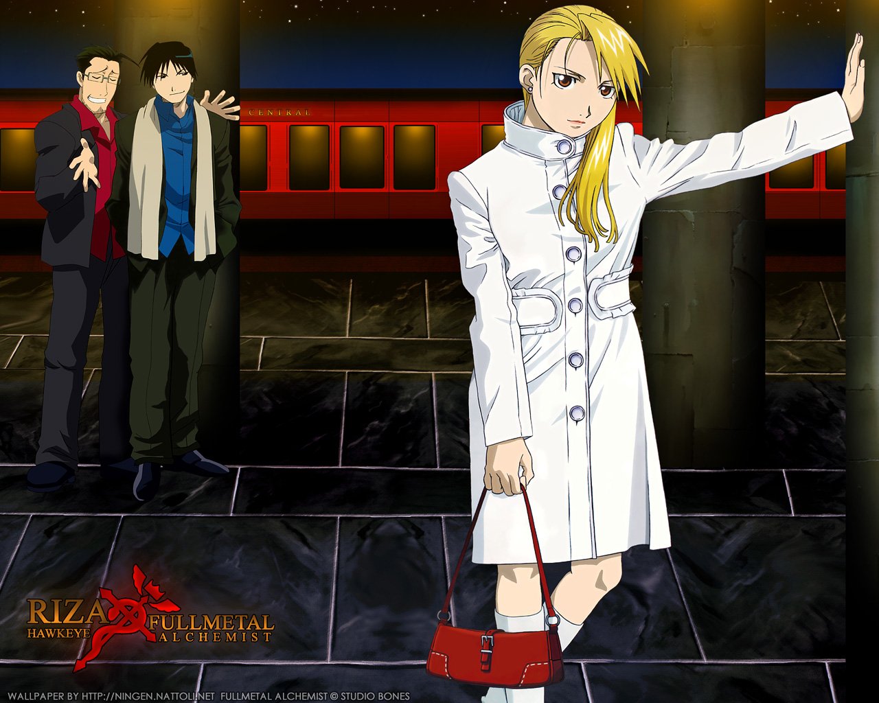 Maes Hughes Roy Mustang Riza Hawkeye Anime Fullmetal Alchemist Image
