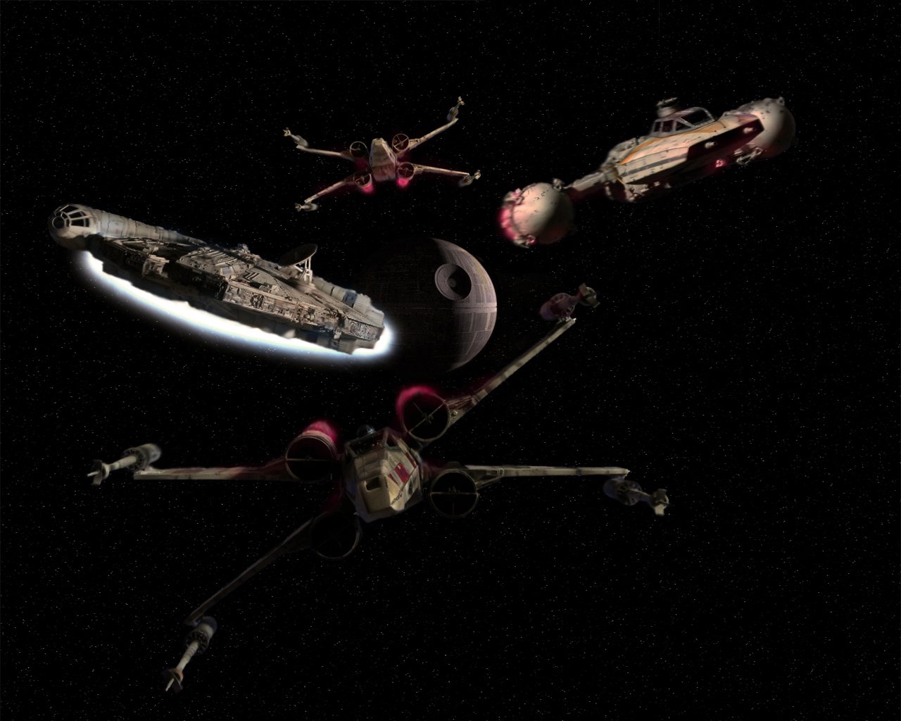 Millennium Falcon Death Star Sci Fi Star Wars Image
