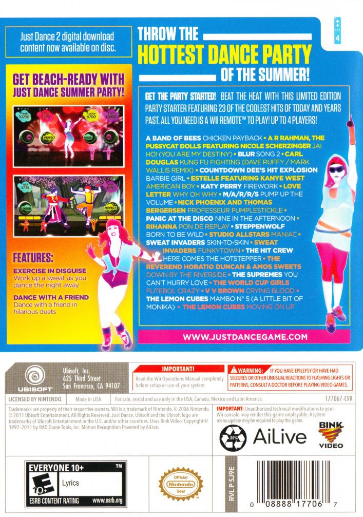 video game Just Dance: Summer Party Image