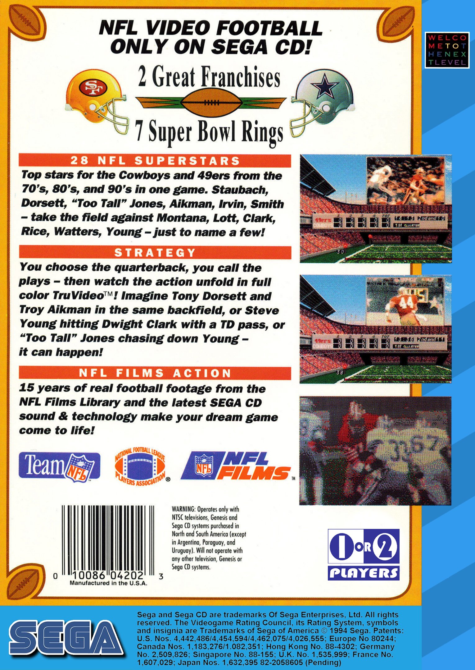 video game NFL's Greatest: San Francisco vs. Dallas 1978-1993 Image