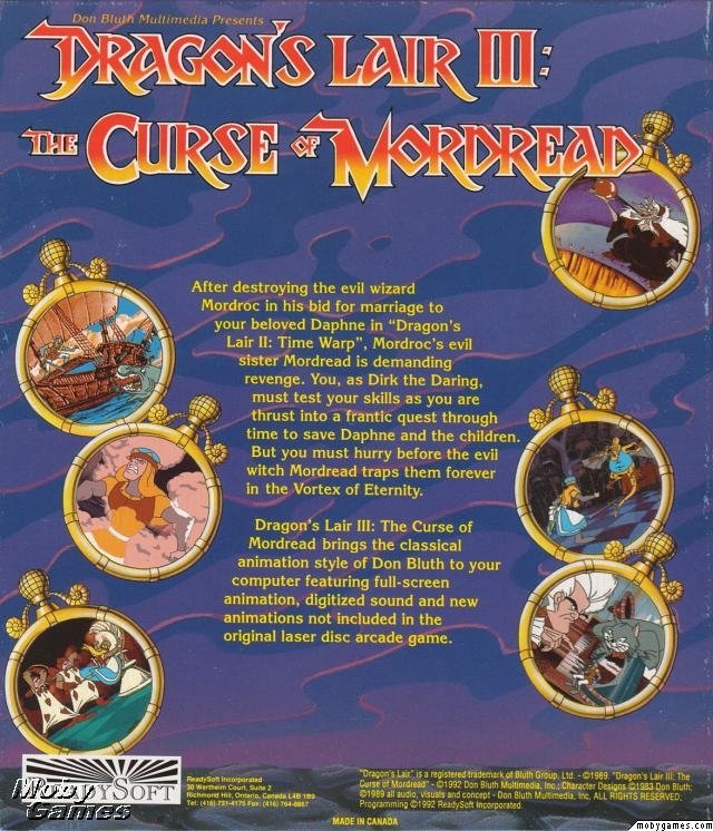 video game Dragon's Lair 3: The Curse Of Mordread Image