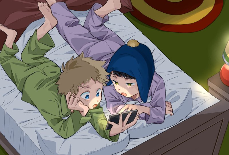 feet phone pajamas Tweek Tweak Craig Tucker TV Show South Park Image