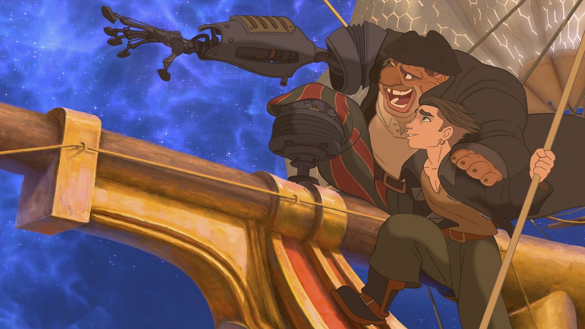  Jim Hawkins with John Silver