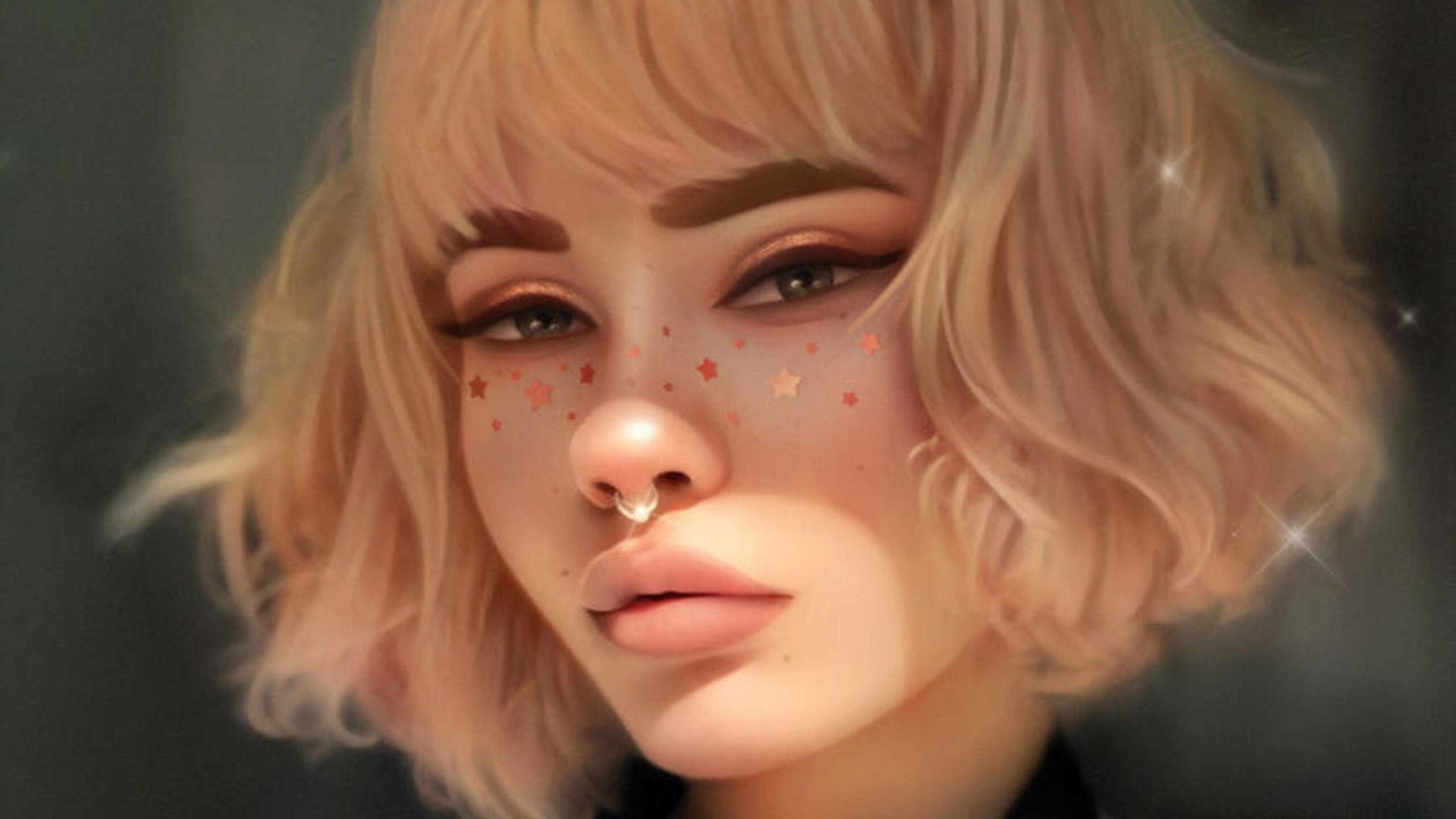 short hair face Image