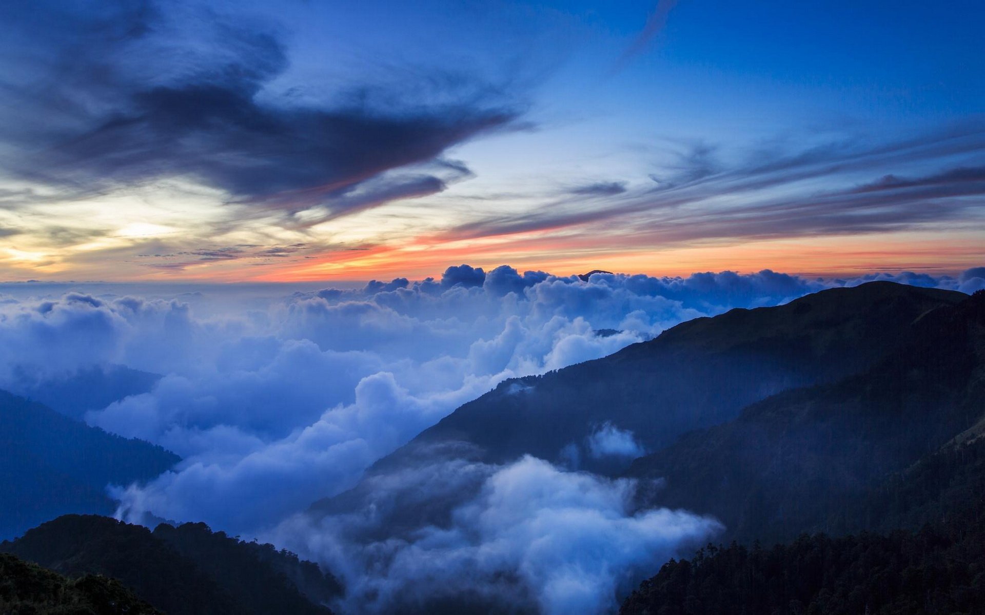 sea of clouds nature cloud Image