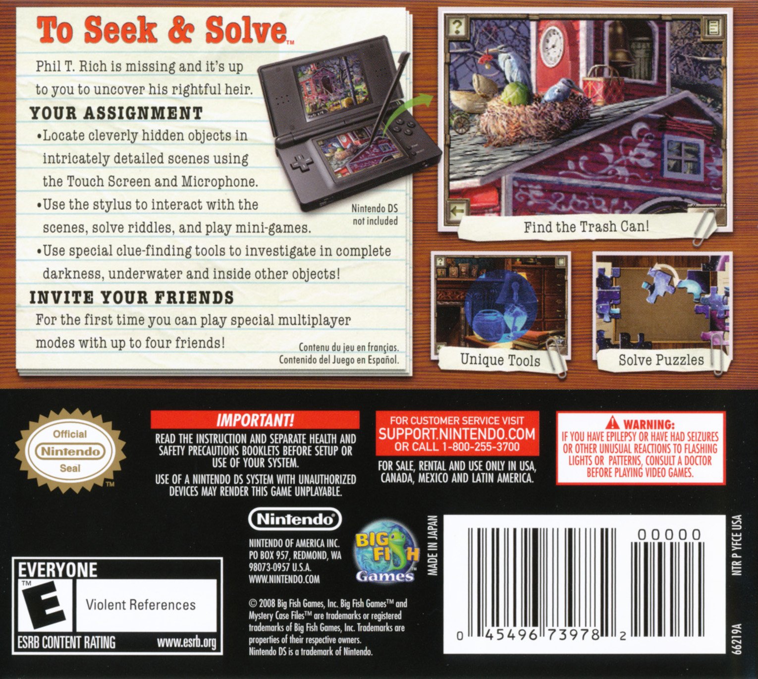 video game Mystery Case Files: MillionHeir Image