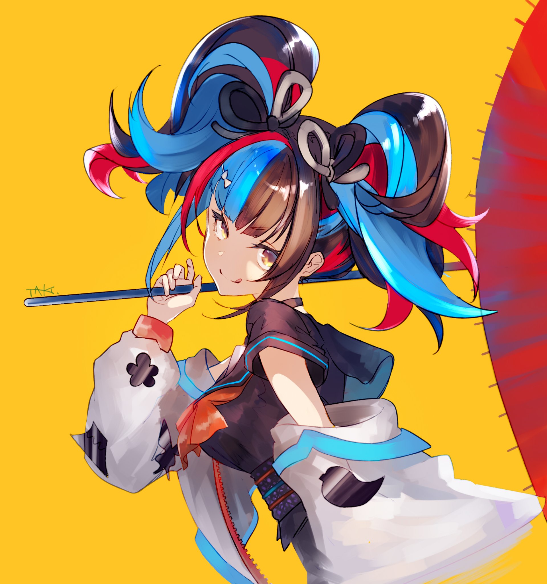 Sei Shōnagon Anime Fate/Grand Order character design colorful hair Image