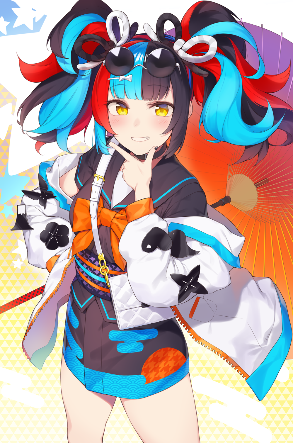 Sei Shōnagon Anime Fate/Grand Order character design colorful hair Image