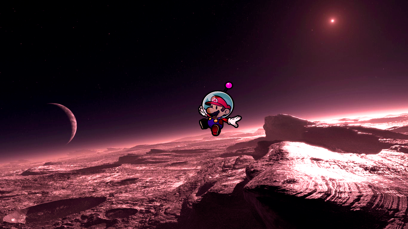  Mario in the space wallpaper