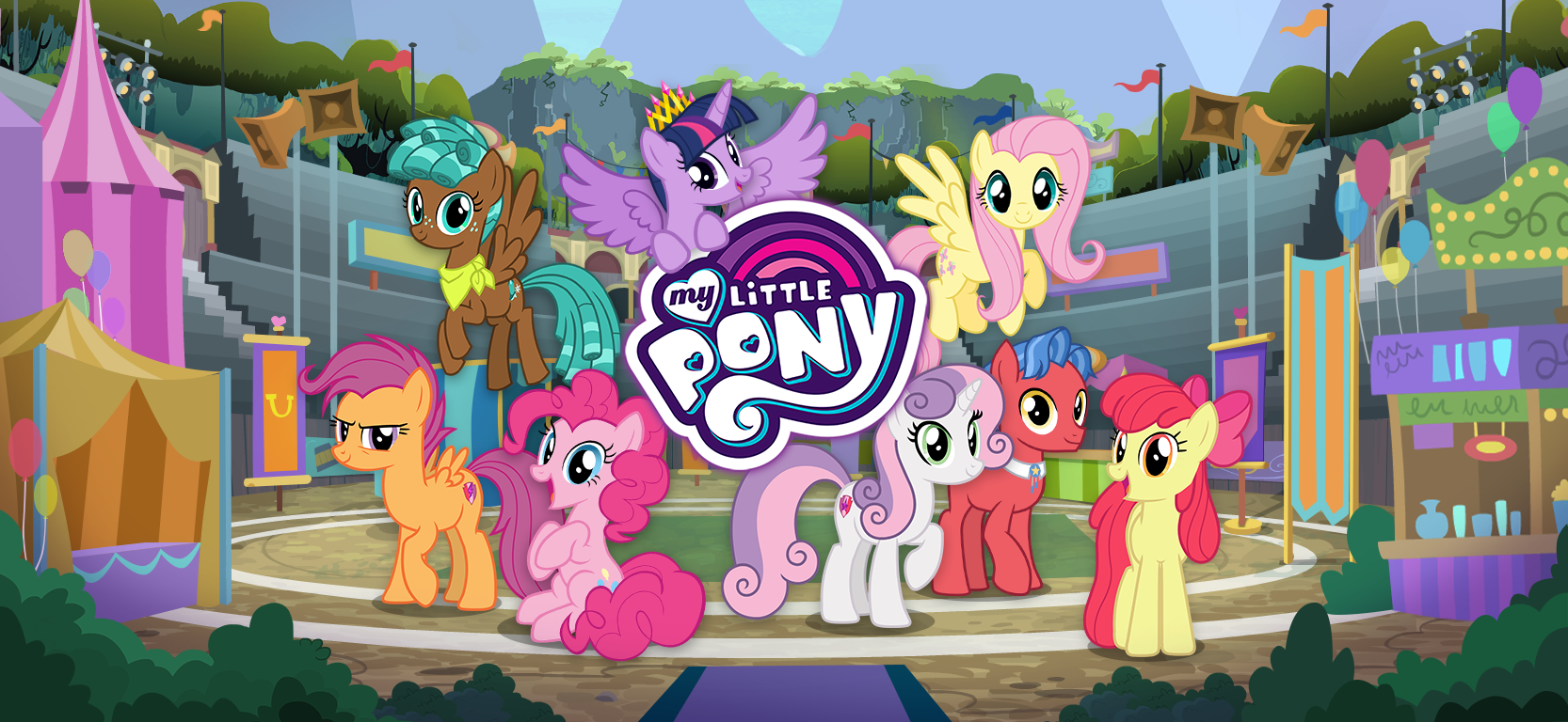 Sweetie Belle Biscuit (My Little Pony) Spur (My Little Pony) Pinkie Pie Scootaloo (My Little Pony) Apple Bloom Fluttershy (My Little Pony) Twilight Sparkle TV Show My Little Pony: Friendship Is Magic Image