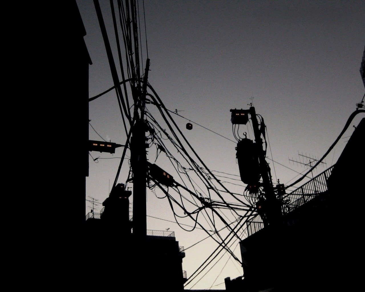 man made power line Image