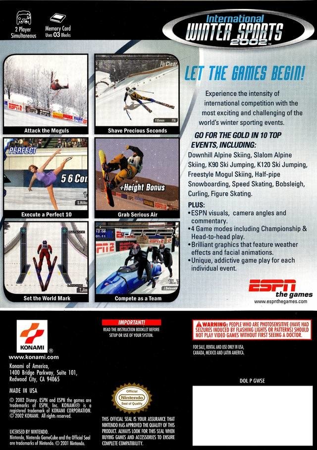 video game ESPN International Winter Sports 2002 Image