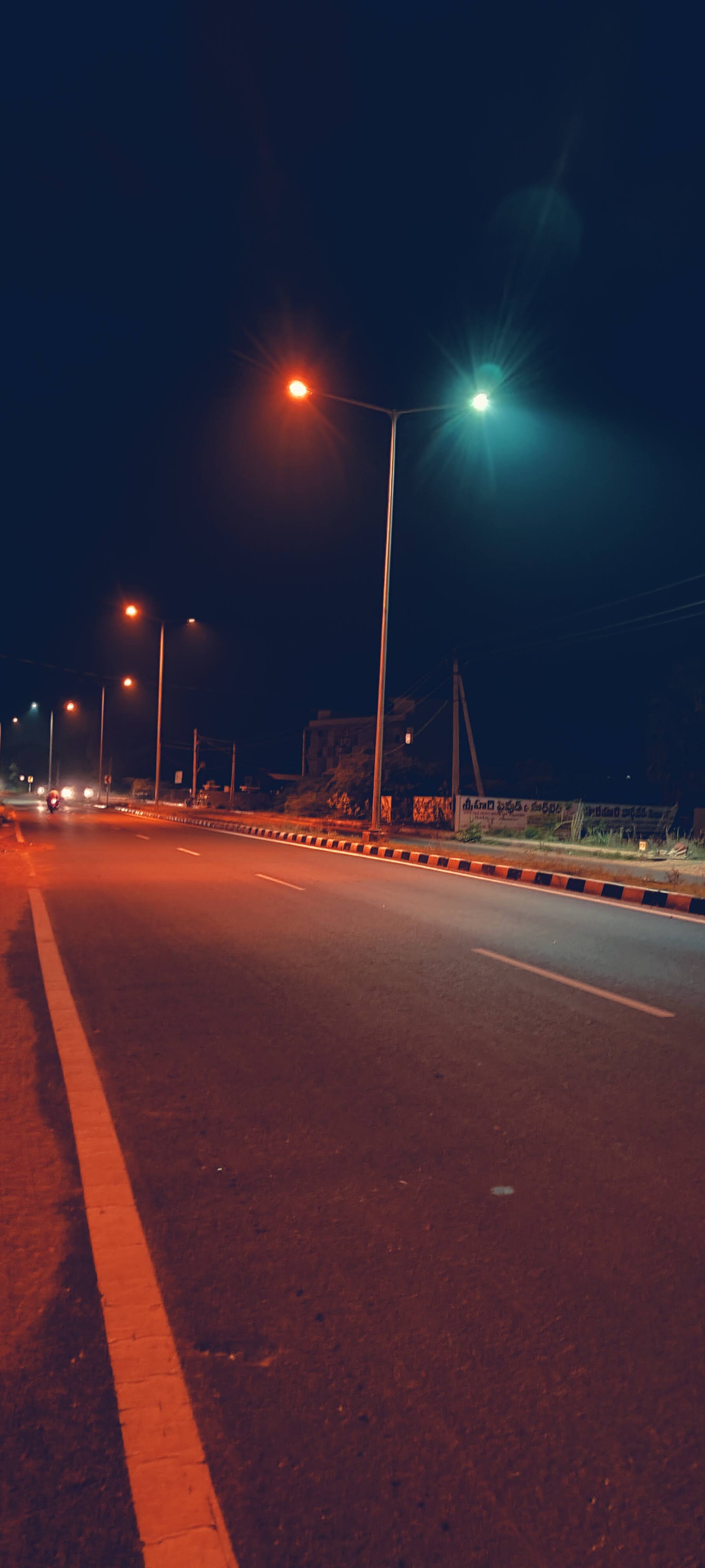 Night View of a Road by saikumar10900 - Image Abyss