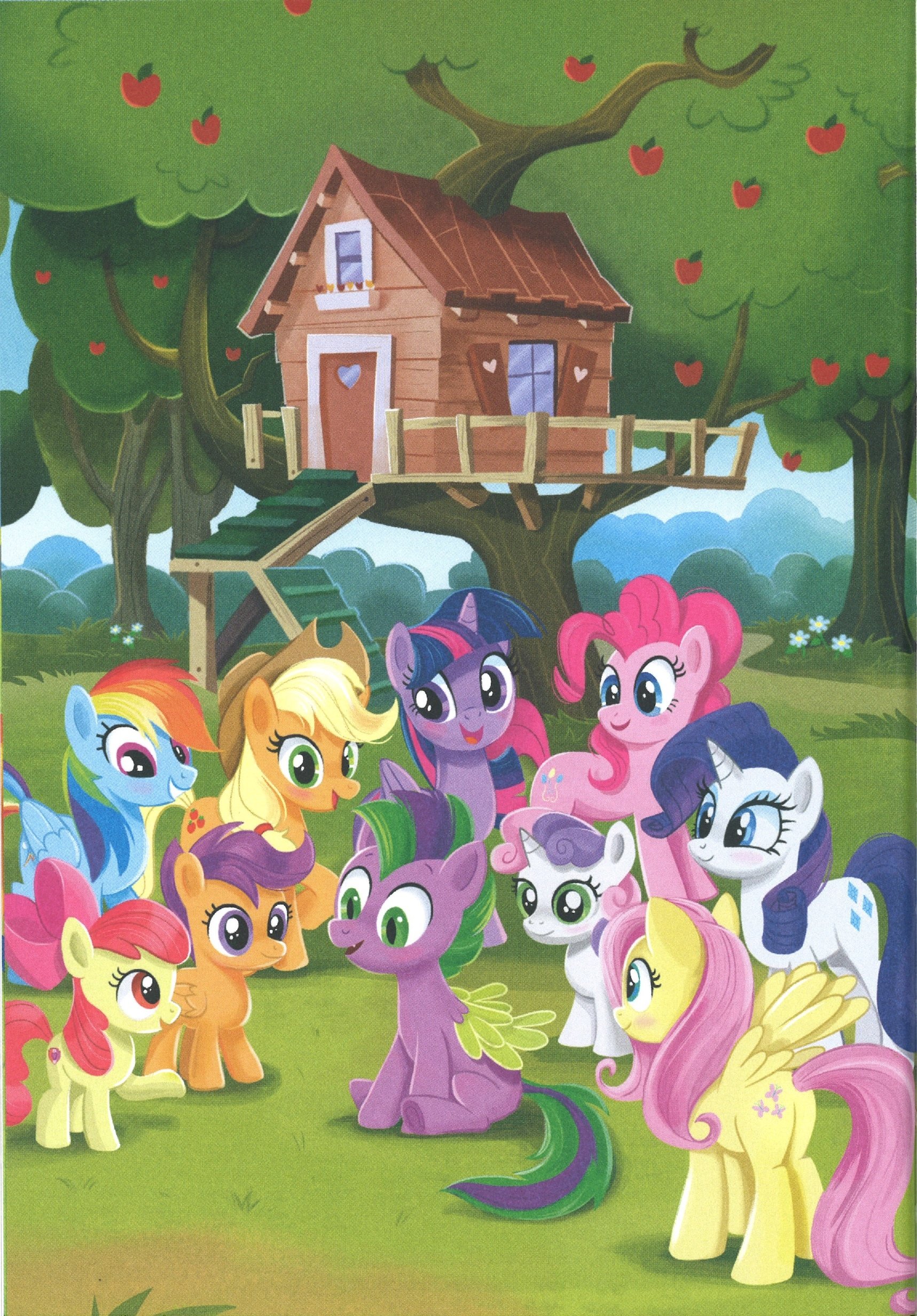Pinkie Pie Rainbow Dash Rarity (My Little Pony) Sweetie Belle Twilight Sparkle Applejack (My Little Pony) Fluttershy (My Little Pony) Scootaloo (My Little Pony) Apple Bloom Spike (My Little Pony) Comic My Little Pony: A Pony Named Spike Image