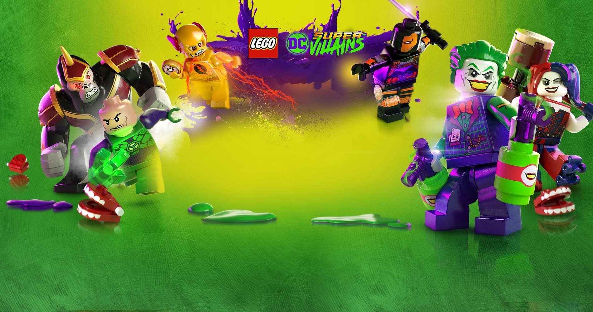 Lex Luthor Deathstroke Reverse-Flash Gorilla Grodd Harley Quinn Joker video game LEGO DC Super Villains Image
