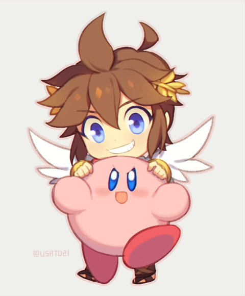 cute Kirby Pit (Kid Icarus) video game Super Smash Bros. Image