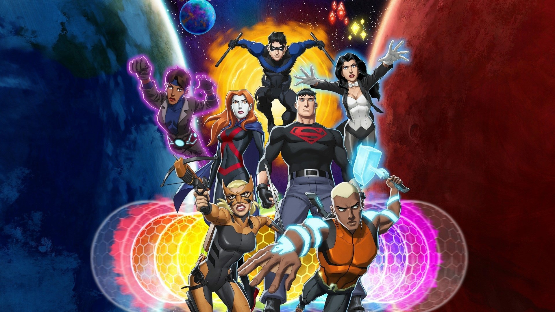 Kaldur'ahm Artemis Crock Tigress (DC Comics) Zatanna Aquaman Dick Grayson Rocket (DC Comics) Superboy Miss Martian Nightwing TV Show Young Justice Image