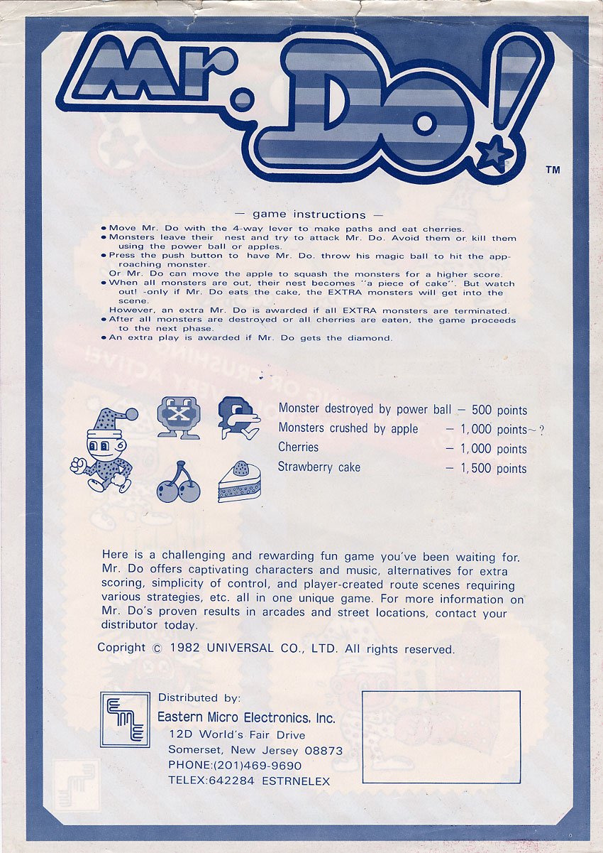 video game Mr. Do! (Universal) Image