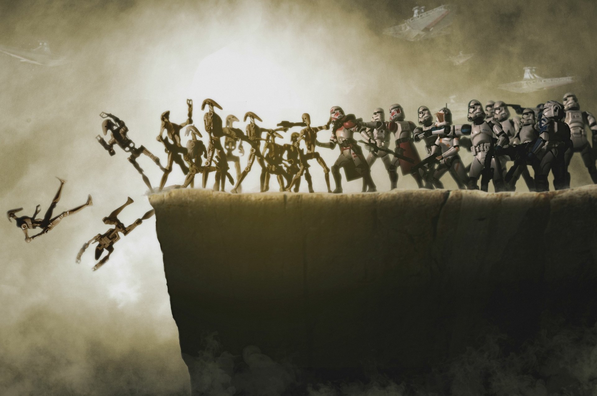  Clonetroopers action figures recreate a scene from "300"