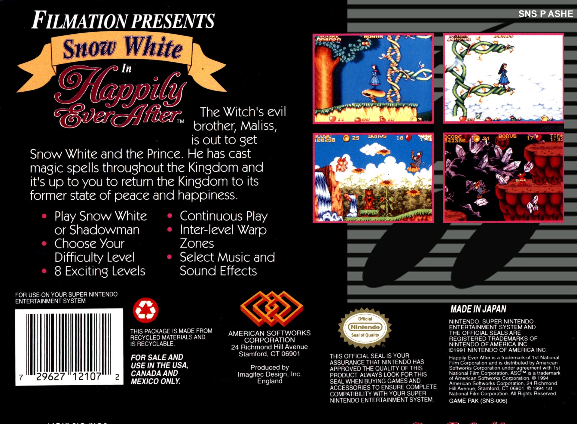 video game Snow White in Happily Ever After Image