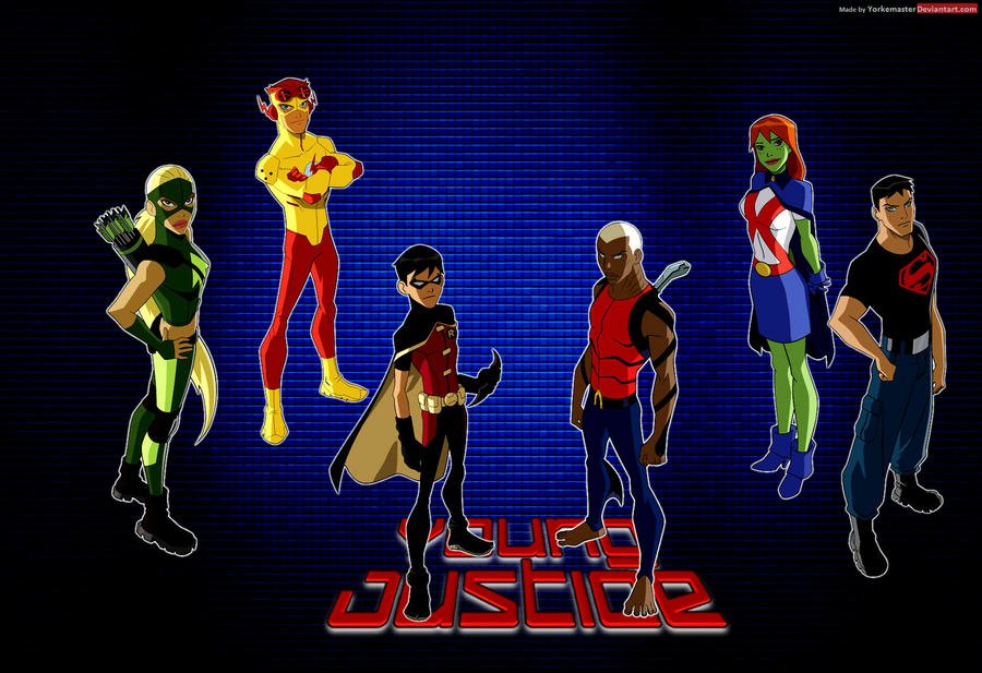 Dick Grayson M'gann M'orzz Kaldur'ahm Artemis Crock Wally West Superboy Miss Martian Arrowette (DC Comics) Kid Flash Aqualad (DC Comics) Robin (DC Comics) TV Show Young Justice Image