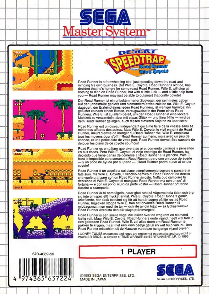 video game Desert Speedtrap starring Road Runner and Wile E. Coyote Image