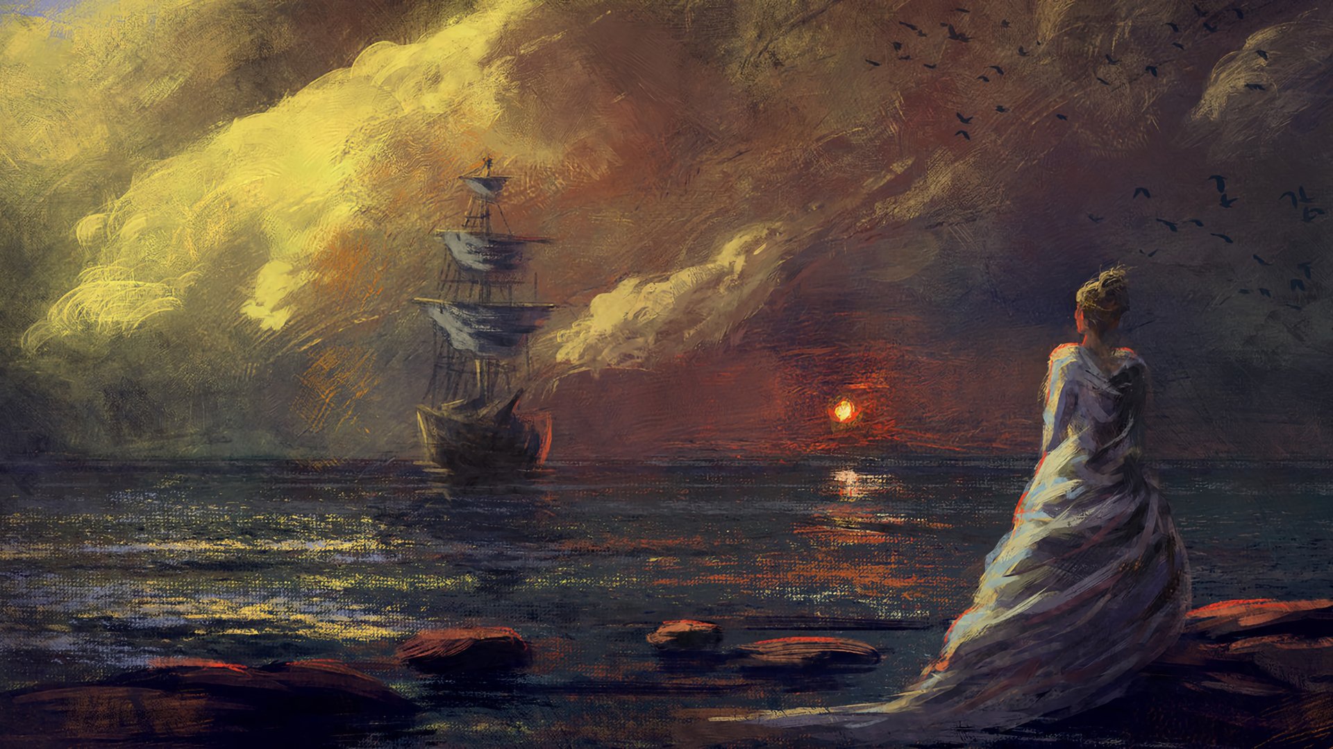 Waiting at Sunset by Joseph Feely