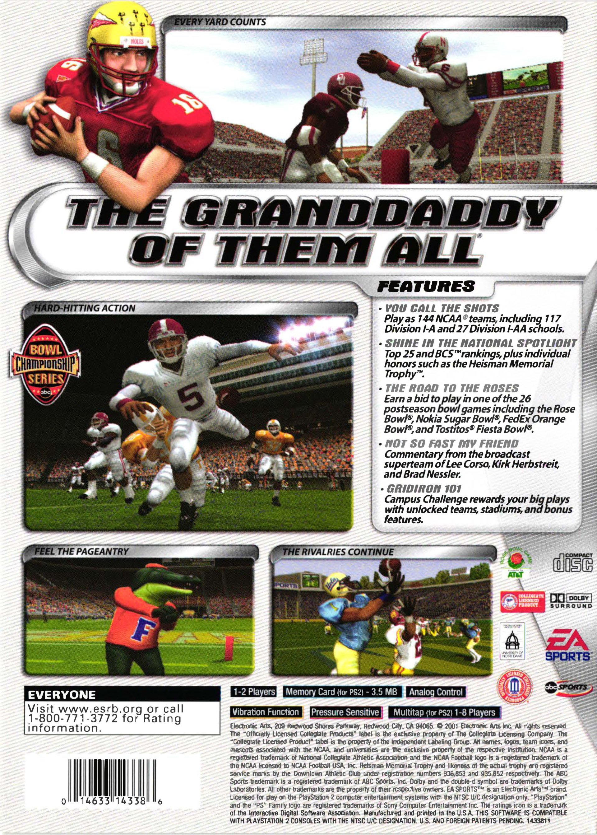video game NCAA Football 2002 Image