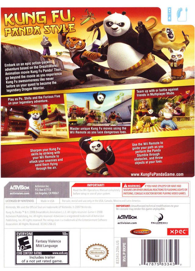 Kung Fu Panda Video Game Box Art - ID: 48926 - Image Abyss