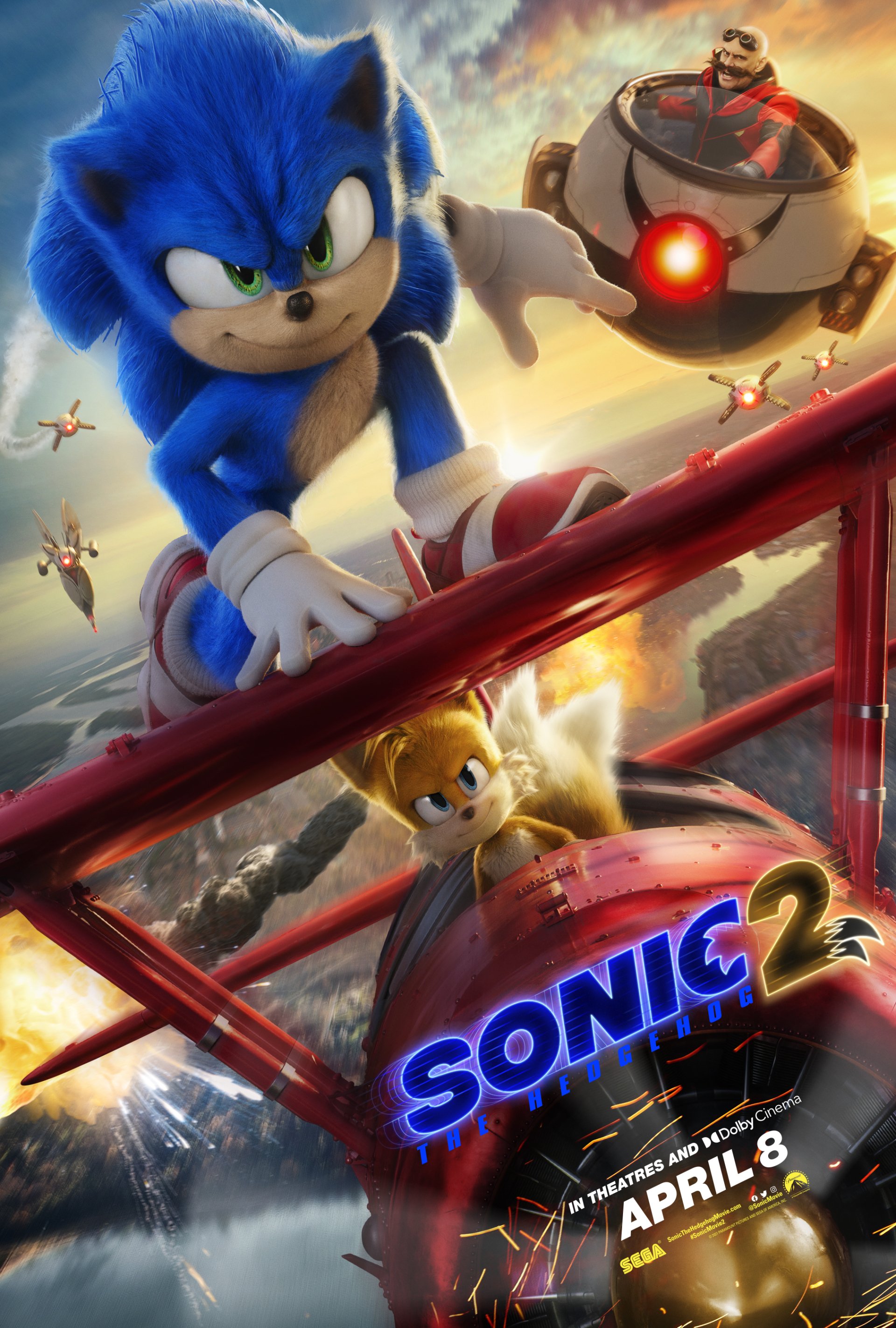 Miles 'Tails' Prower Jim Carrey Doctor Robotnik Sonic the Hedgehog movie Sonic The Hedgehog 2 Image