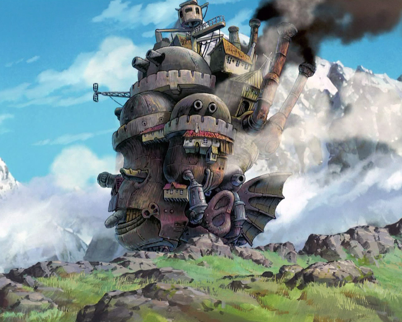 Howl s moving castle. Аниме Хаяо Миядзаки Ходячий замок Хаула. Хаяо Миядзаки Ходячий замок. Ходячий замок Хаула замок. Миядзаки шагающий замок.