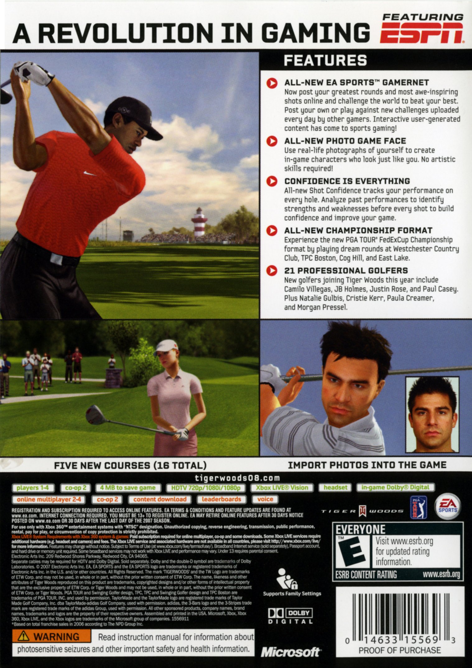 video game Tiger Woods PGA Tour 08 Image