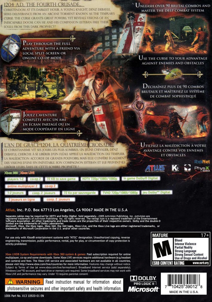 video game The Cursed Crusade Image