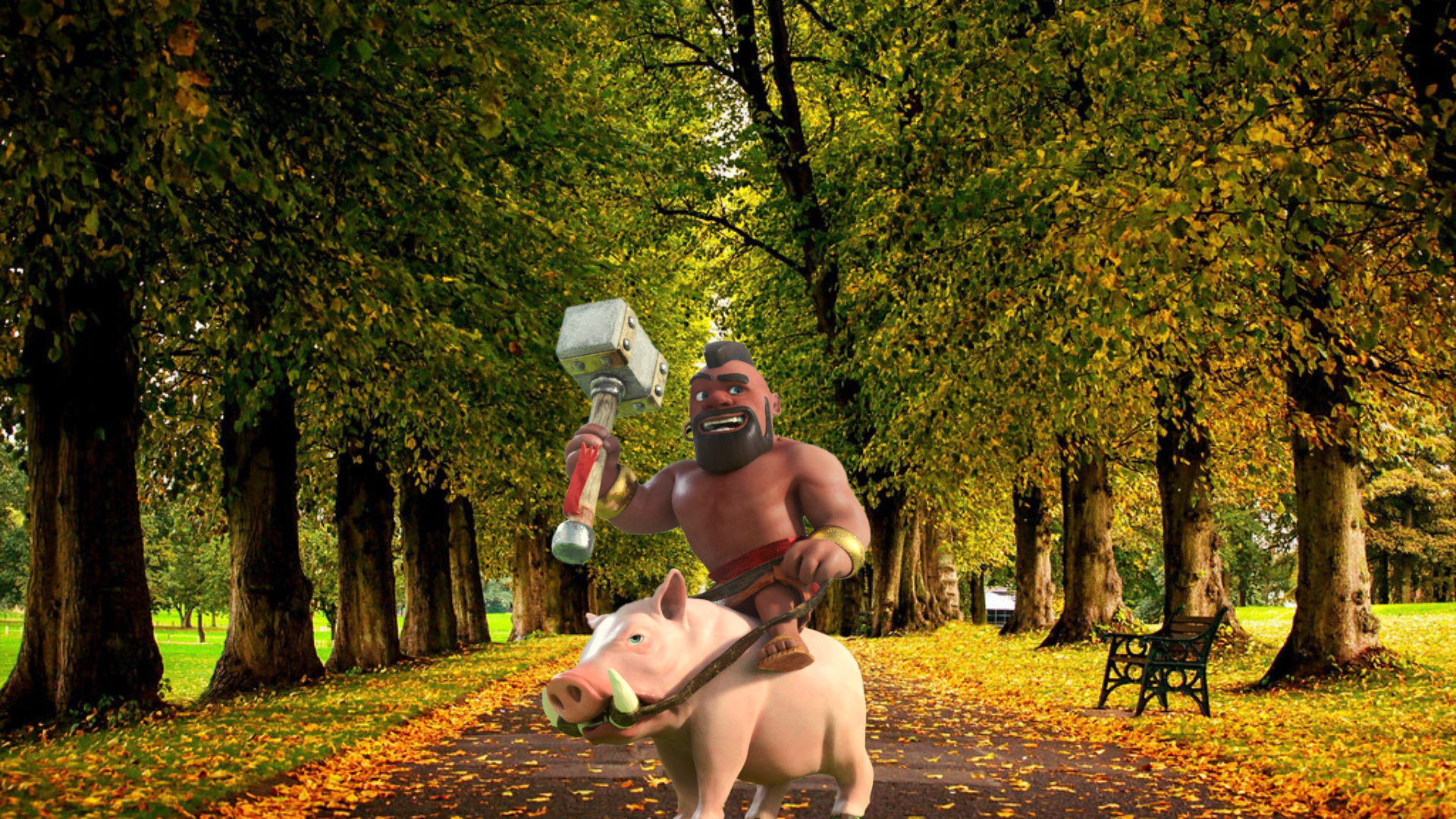 Hog Rider in a forest by neggasempai