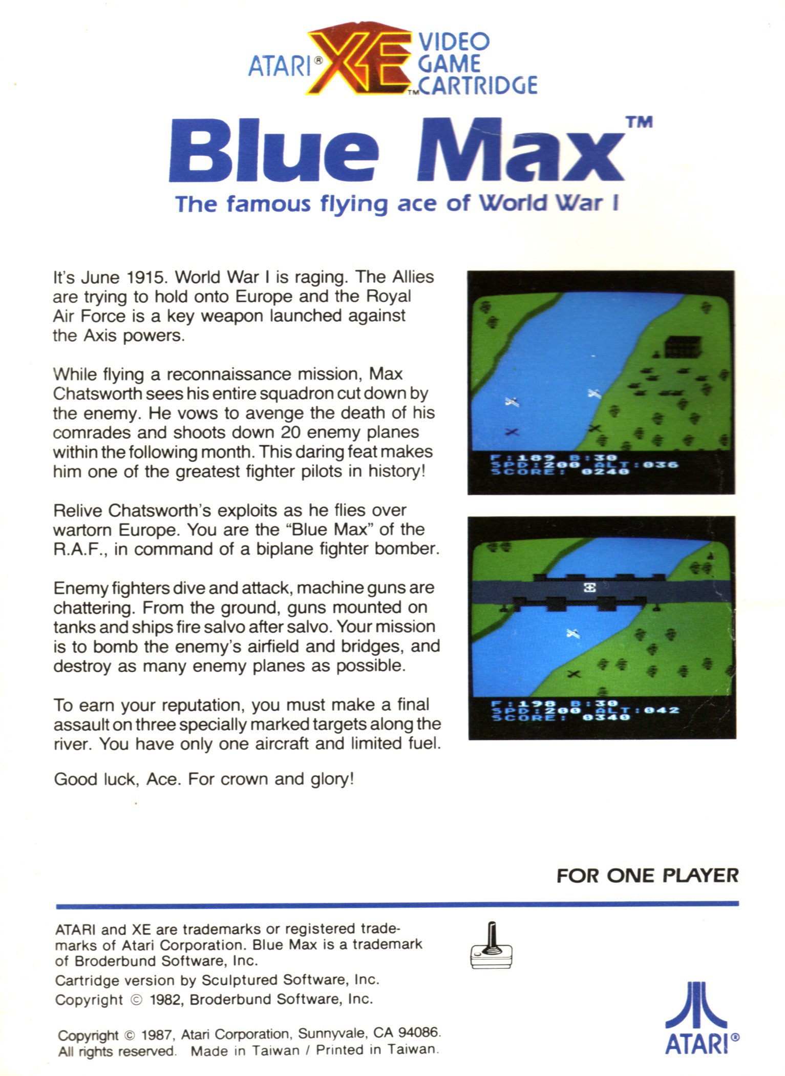 video game Blue Max Image