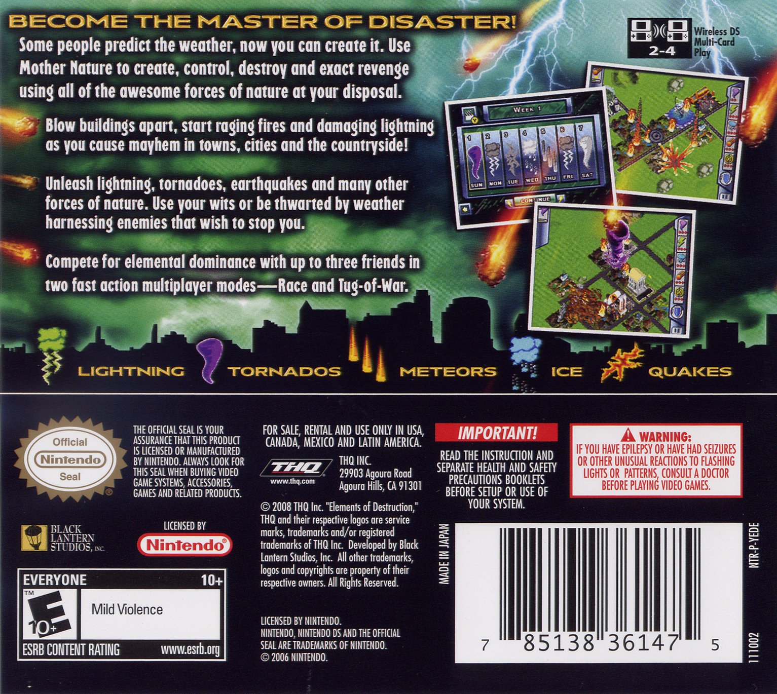 video game Elements of Destruction Image