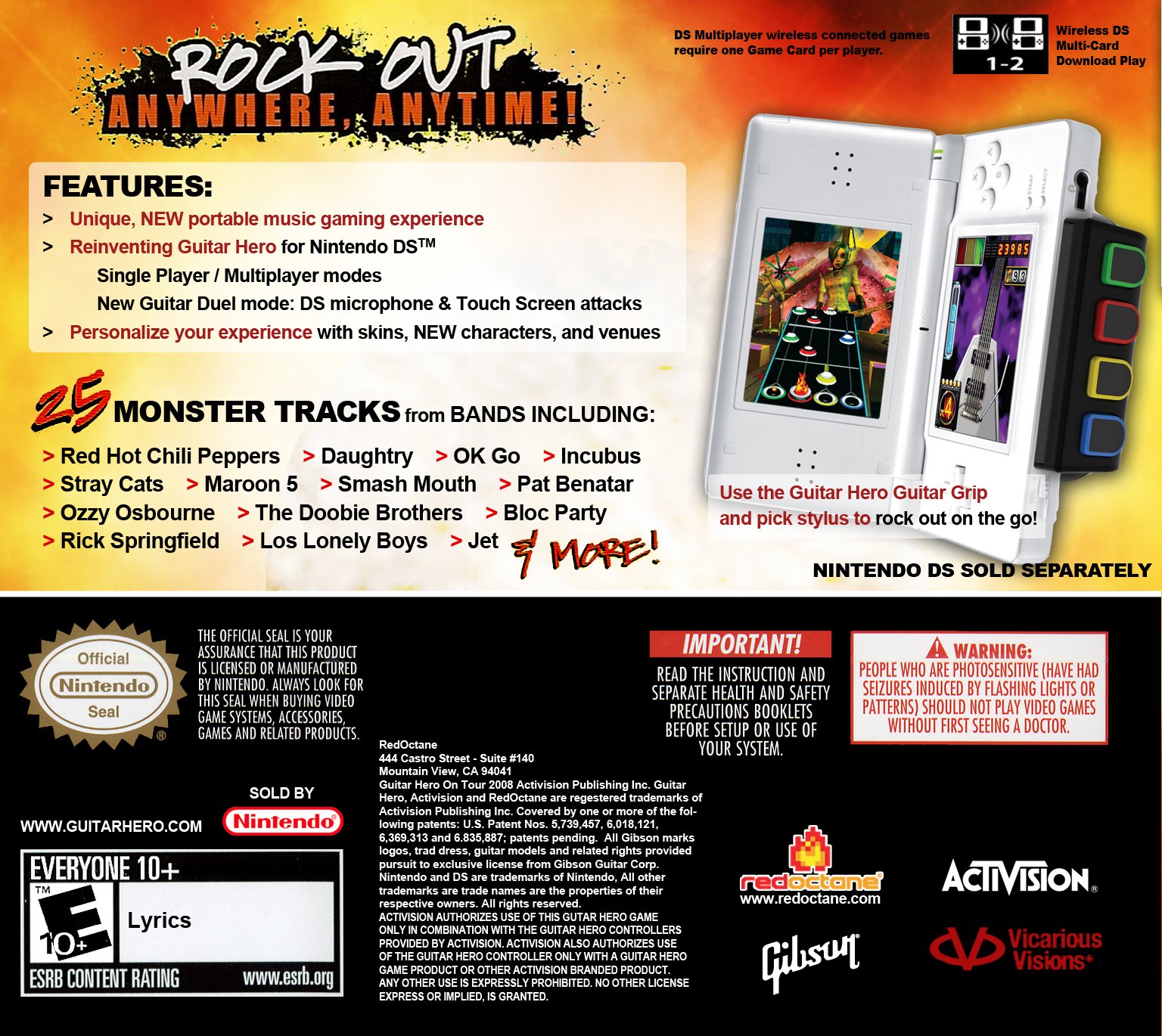video game Guitar Hero: On Tour Image