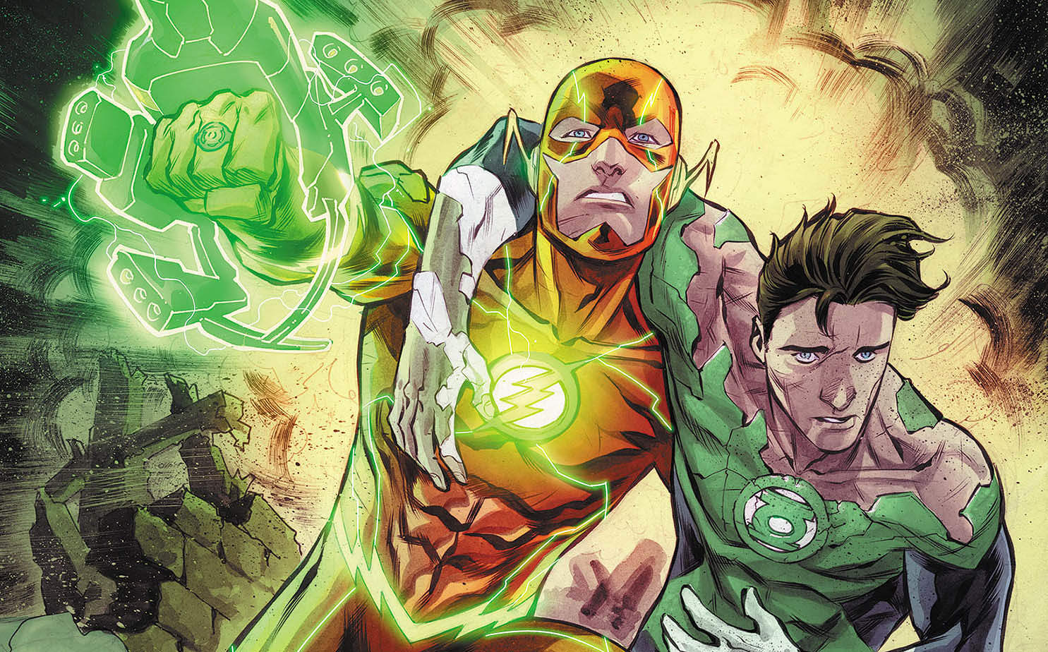 Green Lantern and Flash.