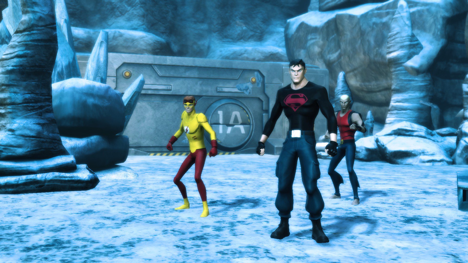 Kaldur'ahm Aqualad (DC Comics) Wally West Kid Flash Superboy Conner Kent video game Young Justice: Legacy Image