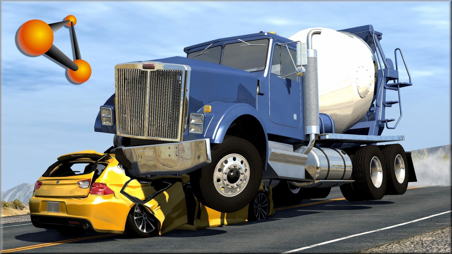 video game BeamNG.drive Truck accident vehicle Image