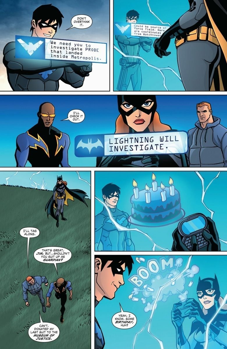 Dick Grayson Barbara Gordon Jim Harper (DC Comics) Batgirl Black Lightning Nightwing Comic Young Justice Image