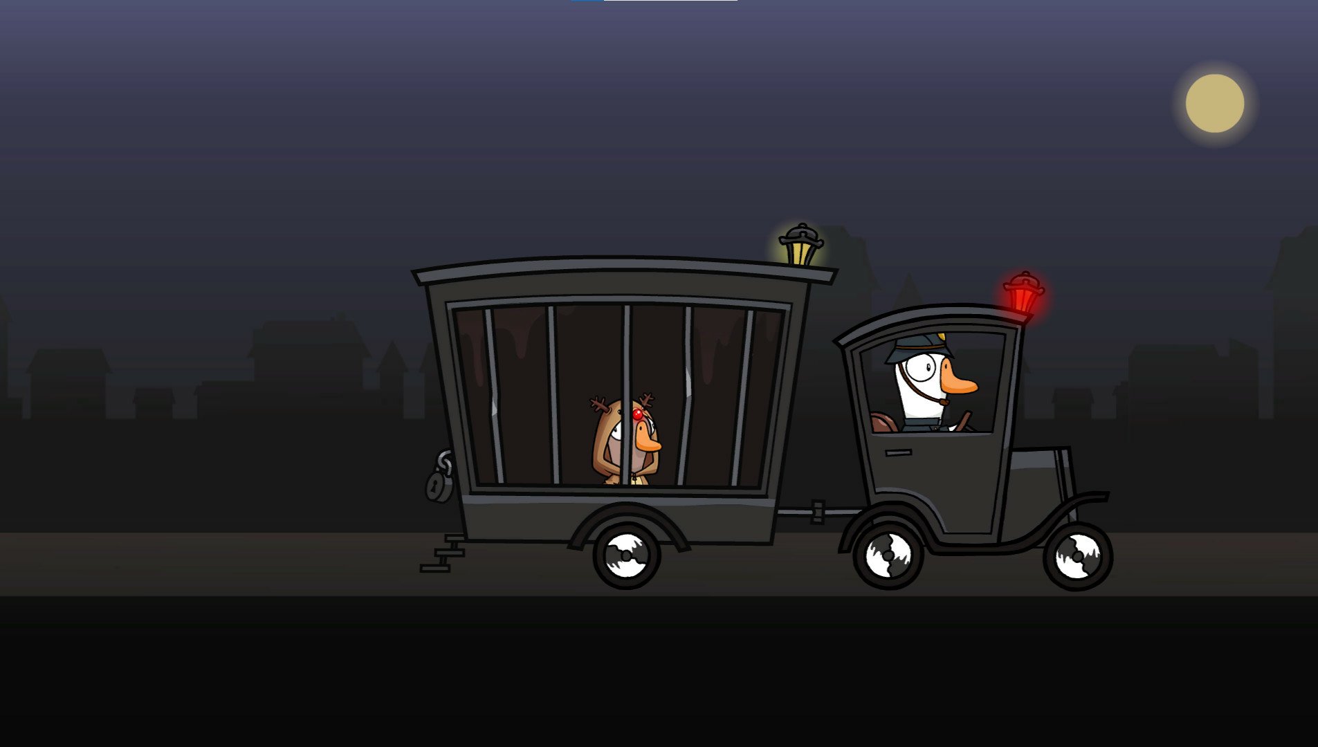 video game Goose Goose Duck cartoon vehicle nighttime Image