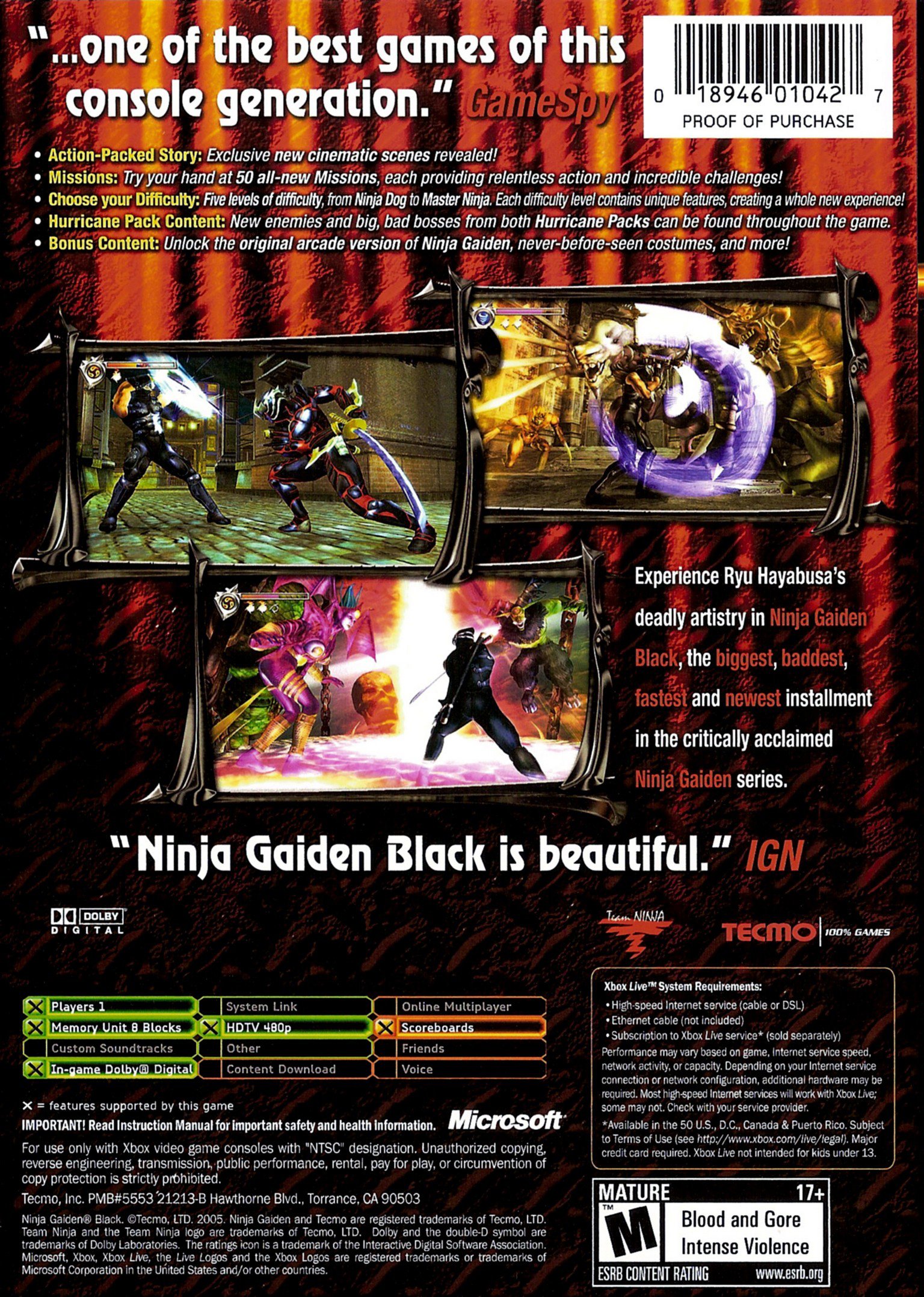 video game Ninja Gaiden Black Image