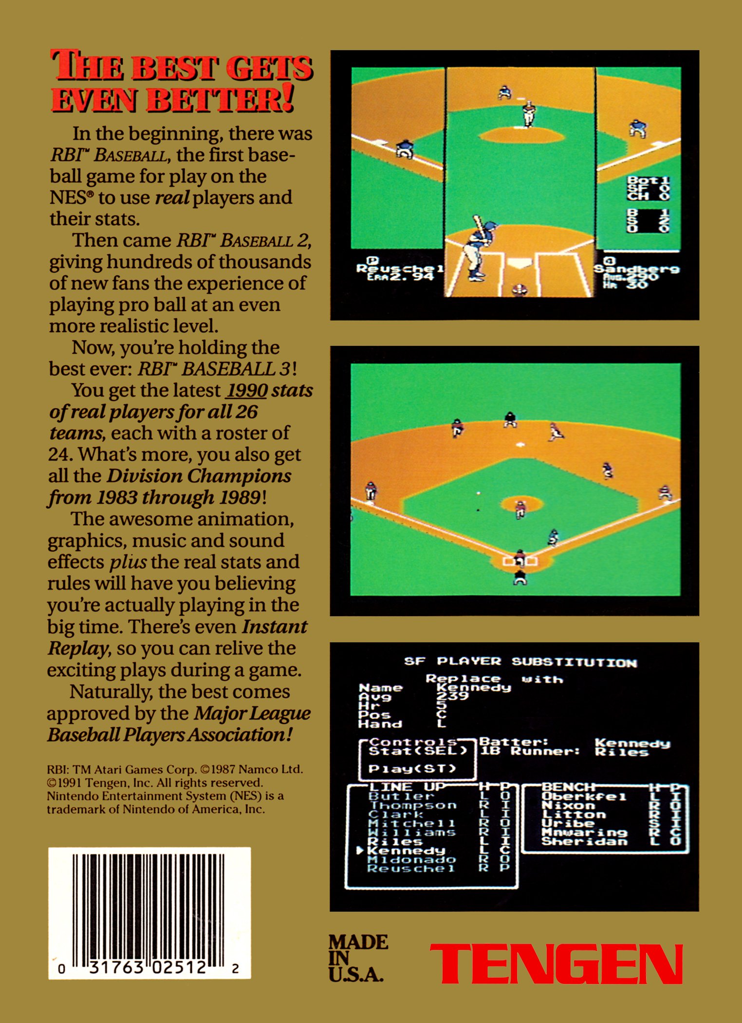 video game R.B.I. Baseball 3 Image