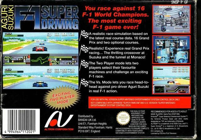 Aguri Suzuki - F-1 Super Driving Picture