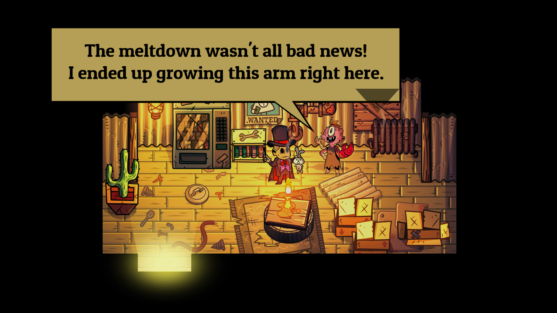 video game Nobody Saves the World cartoon dialogue interior Image