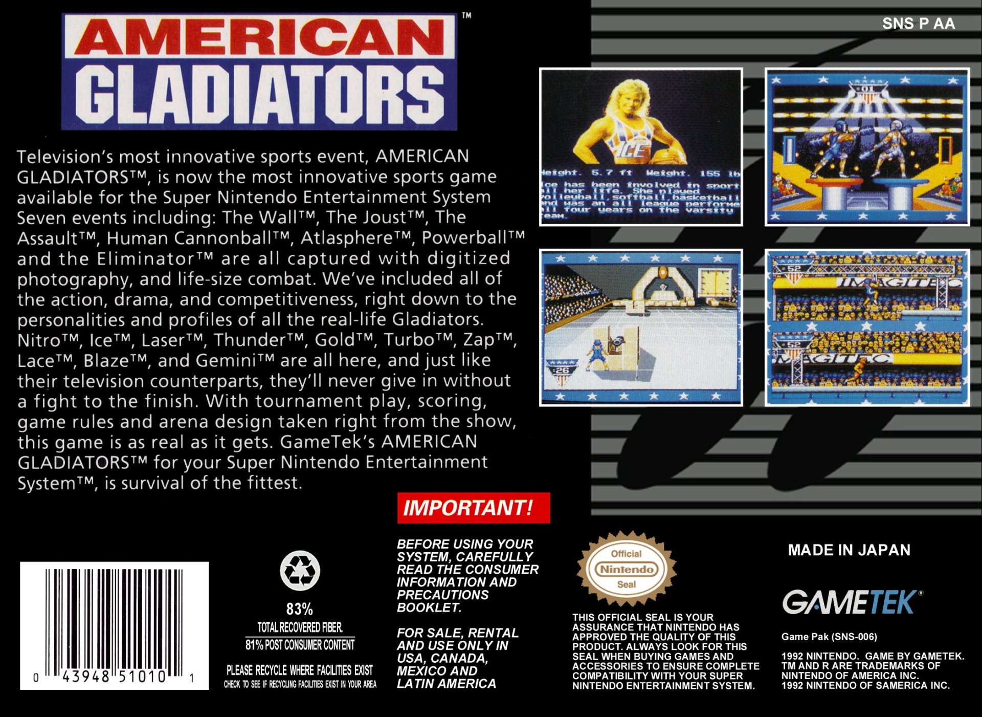 video game American Gladiators Image