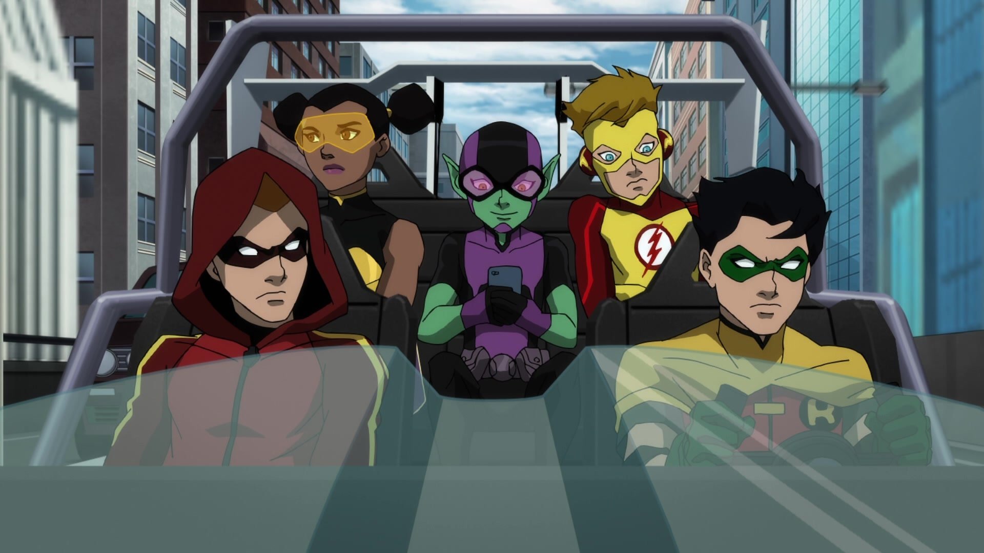 Wally West Kid Flash Dick Grayson Robin (DC Comics) Bumblebee (DC Comics) Beast Boy Roy Harper Speedy (DC Comics) movie Teen Titans: The Judas Contract Image